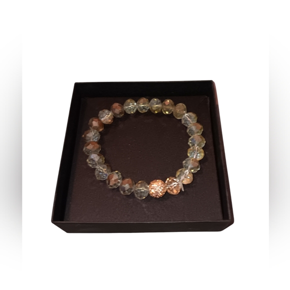 BPD 2 Piece Beaded Stretch Bracelet Set, Pink & White, NWOT - Picture 3 of 5